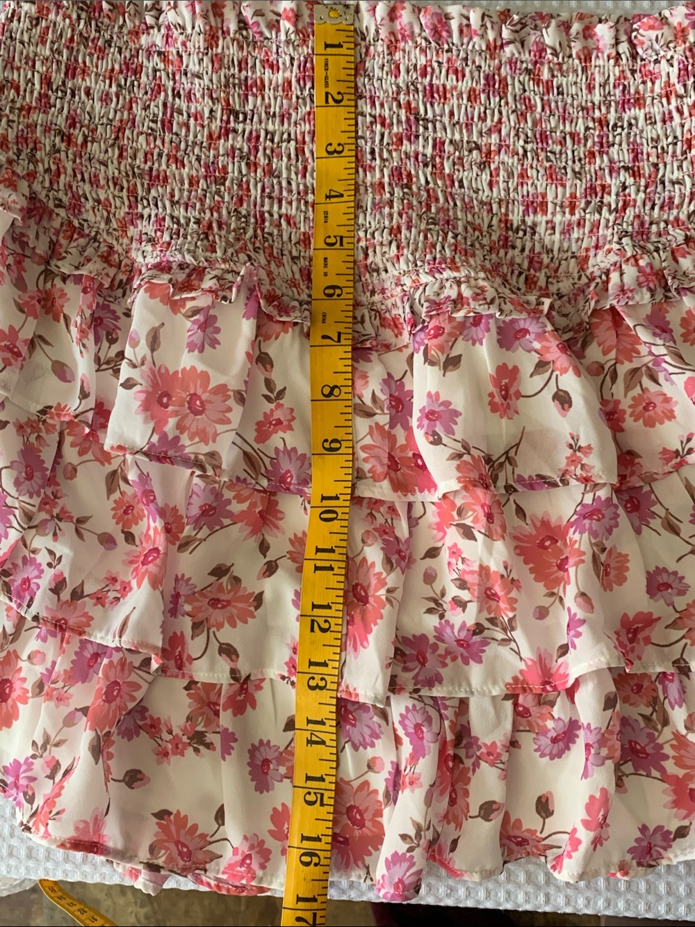 Altar'd State Pink Floral Smocked Circle Skirt - Picture 11 of 11
